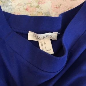 forever 21 blue skater skirt
